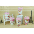 Haonai wholesale ceramic travel coffee mugs with silicon lid